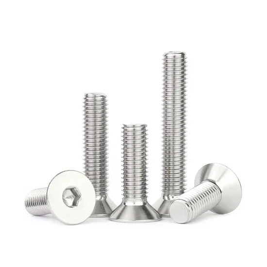 Fasteners Supplier Stainless Steel 304 316 Hex Socket Bolt Flat Head Countersunk Screw